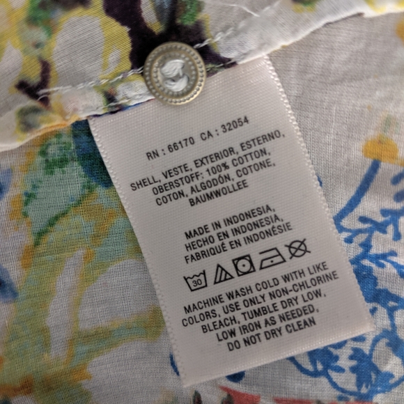 Anthro Maeve Floral Crochet Trim Babydoll Blouse 6 - Picture 7 of 8